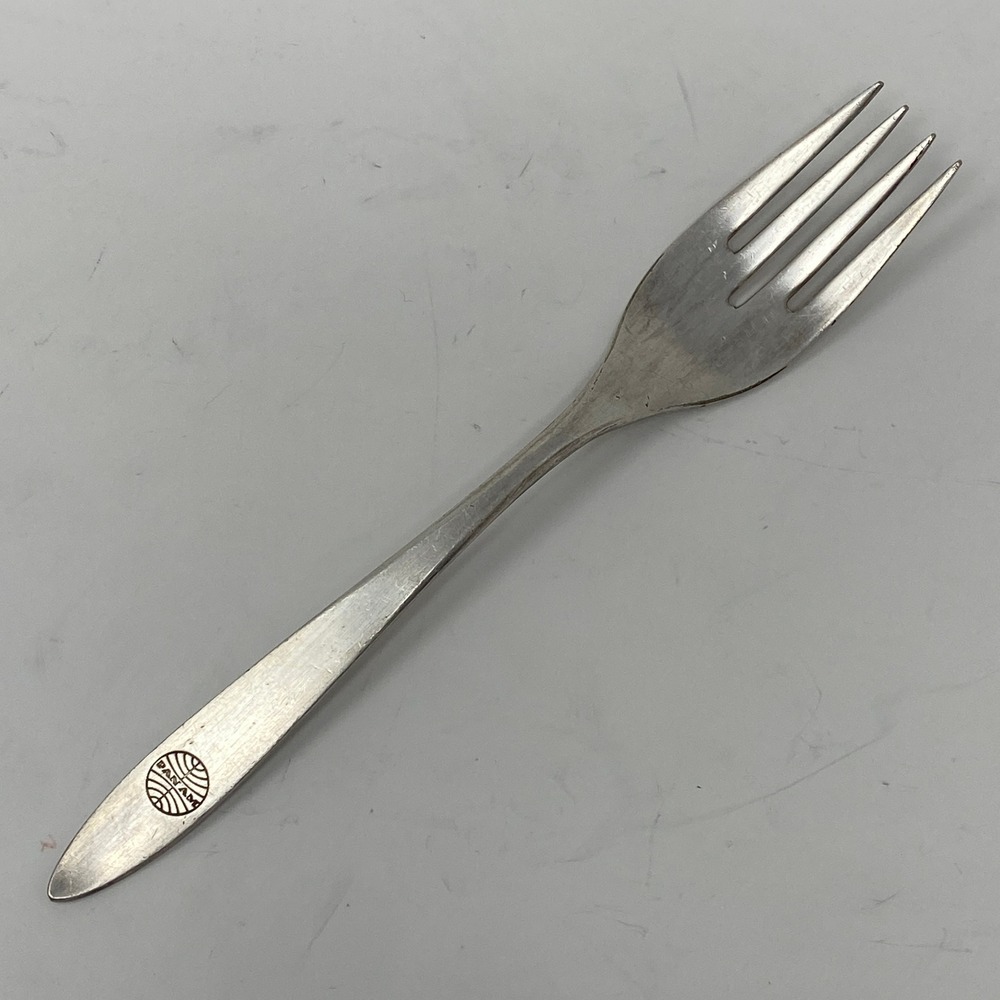 Vtg International Silver Co Fork Silverplate PAA Exclusive Pan American Airlines